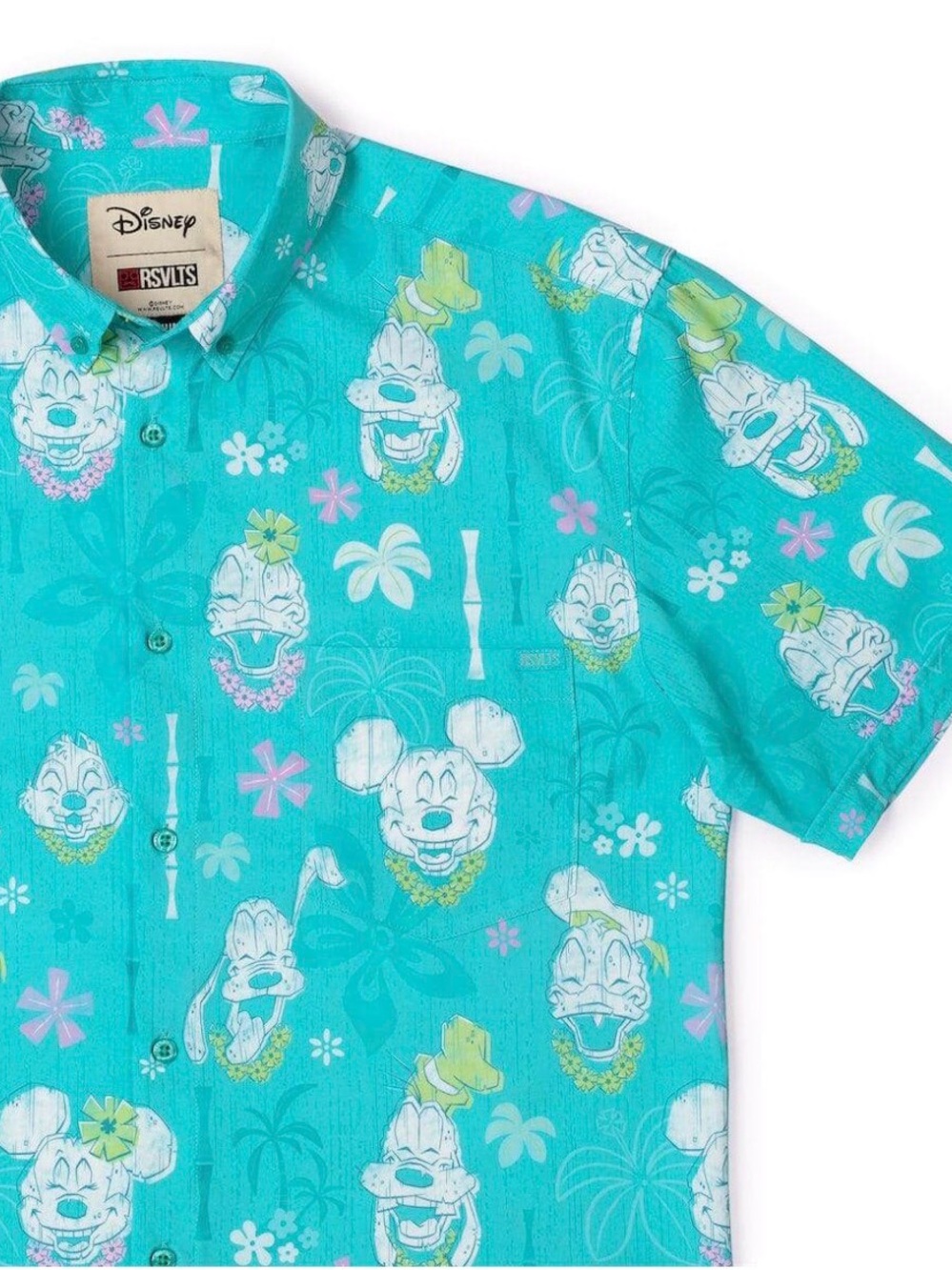 NWT RSVLTS Disney “Island Smilin” Kunuflex Short Sleeve Shirt Size Medium
